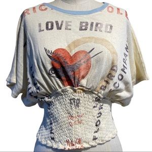 Free People “Love Birds” T-Shirt Large